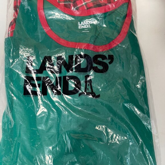 Lands' End Women's Pajama Set Knit Long Sleeve T-Shirt and Flannel Pants, NWT - Picture 3 of 3
